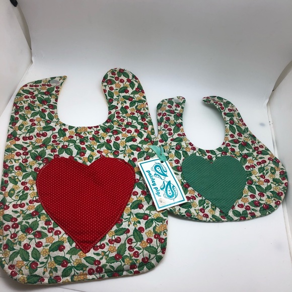 Baby Bibs 2x Handcrafted - Picture 1 of 10